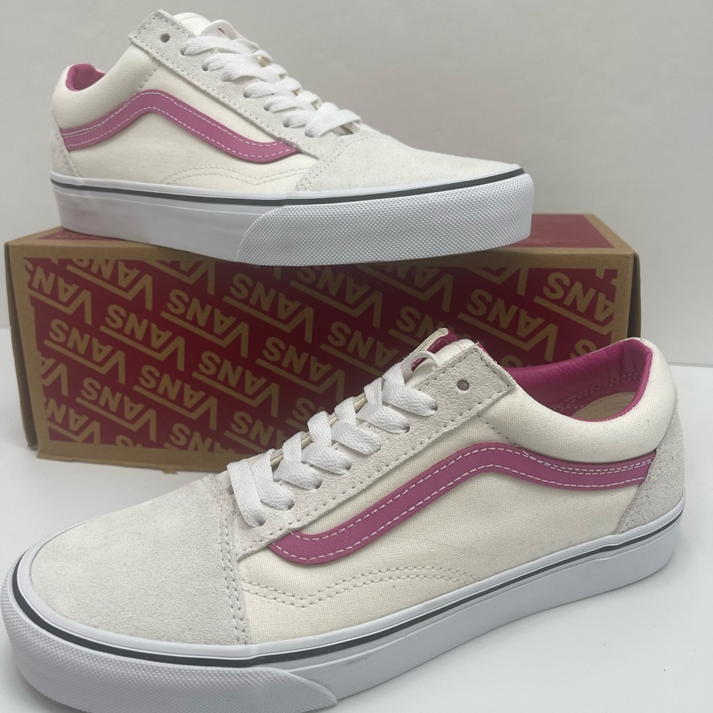 Vans Men’s Old Skool
Pop Raspberry Rose Sneakers
VN000CR5YLZ
Cream Pink Low-To - Picture 13 of 16